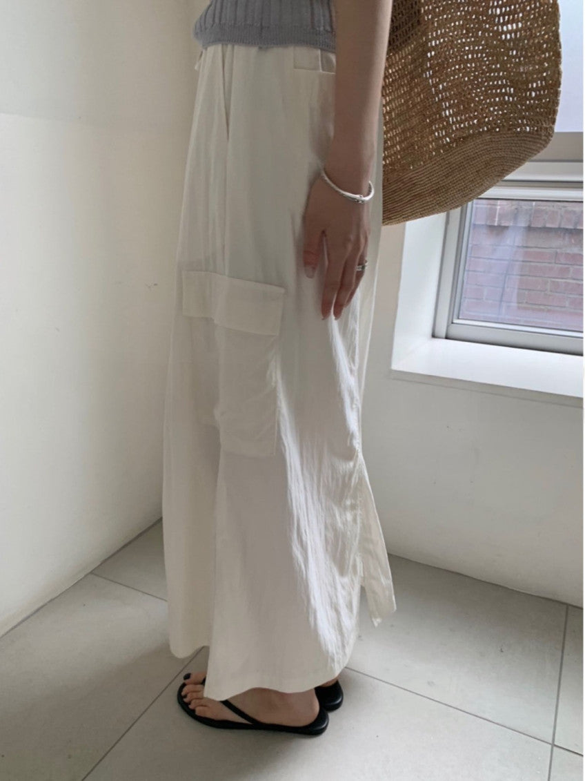 Jeanne cargo skirt-2col