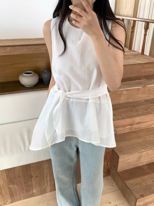loveme strap blouse-2col