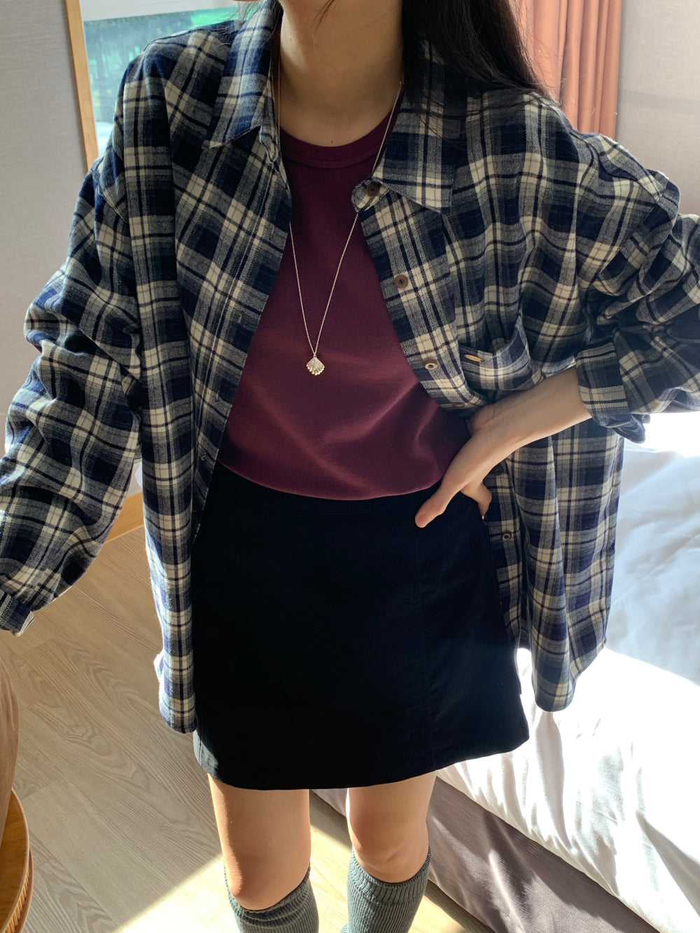 tint check gimo shirt-2col