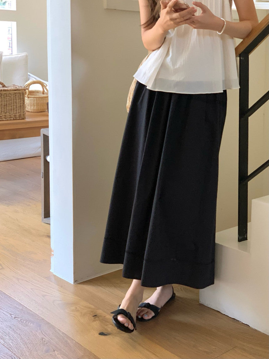 Pli lace full skirt-2col