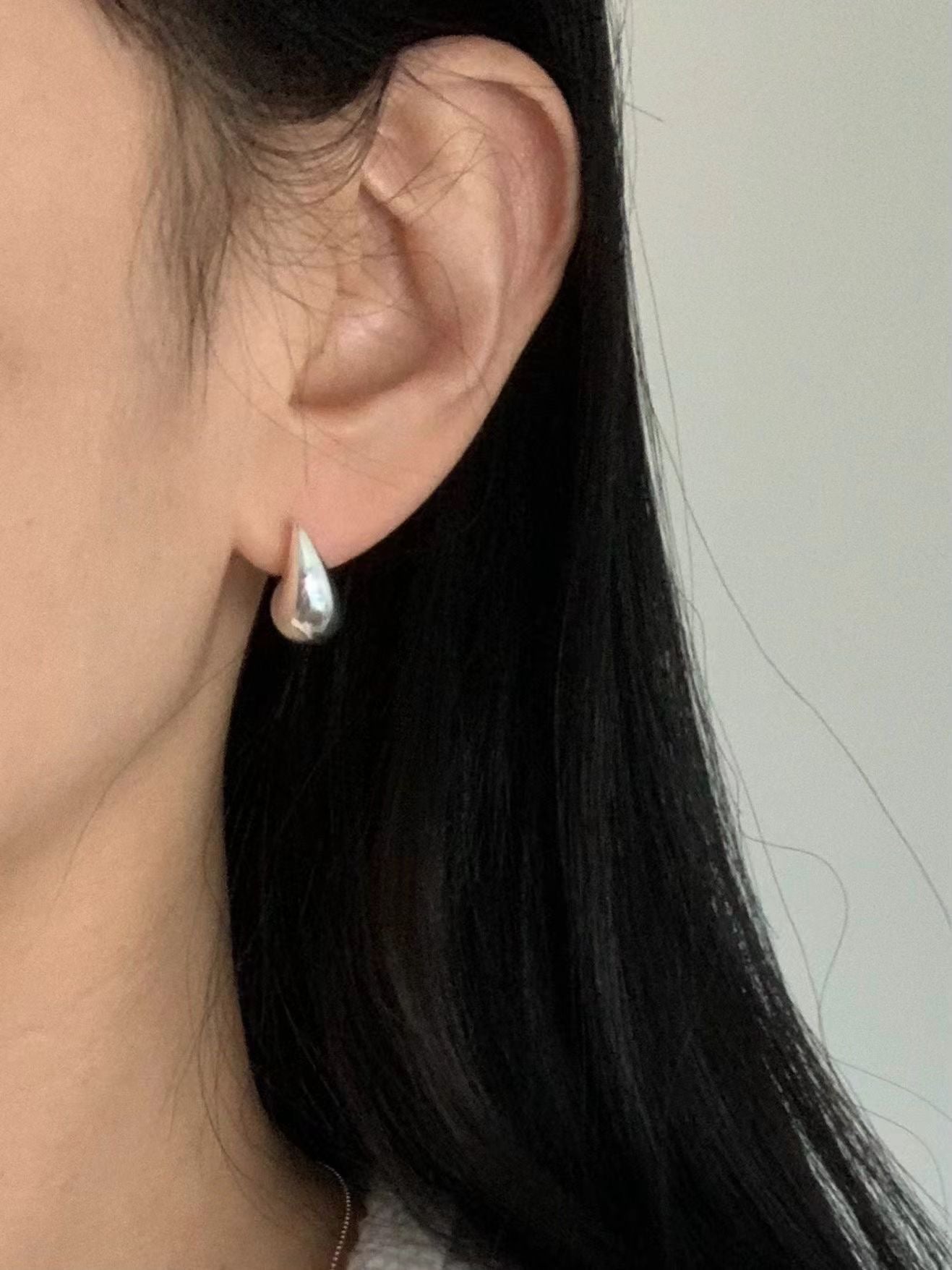Big water drop earrings
