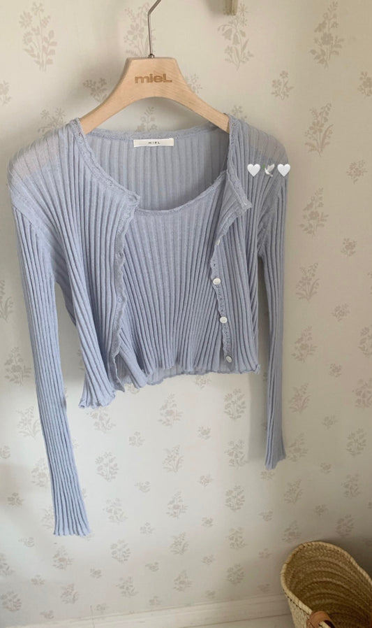 Heri cardigan&sleeveless-4col