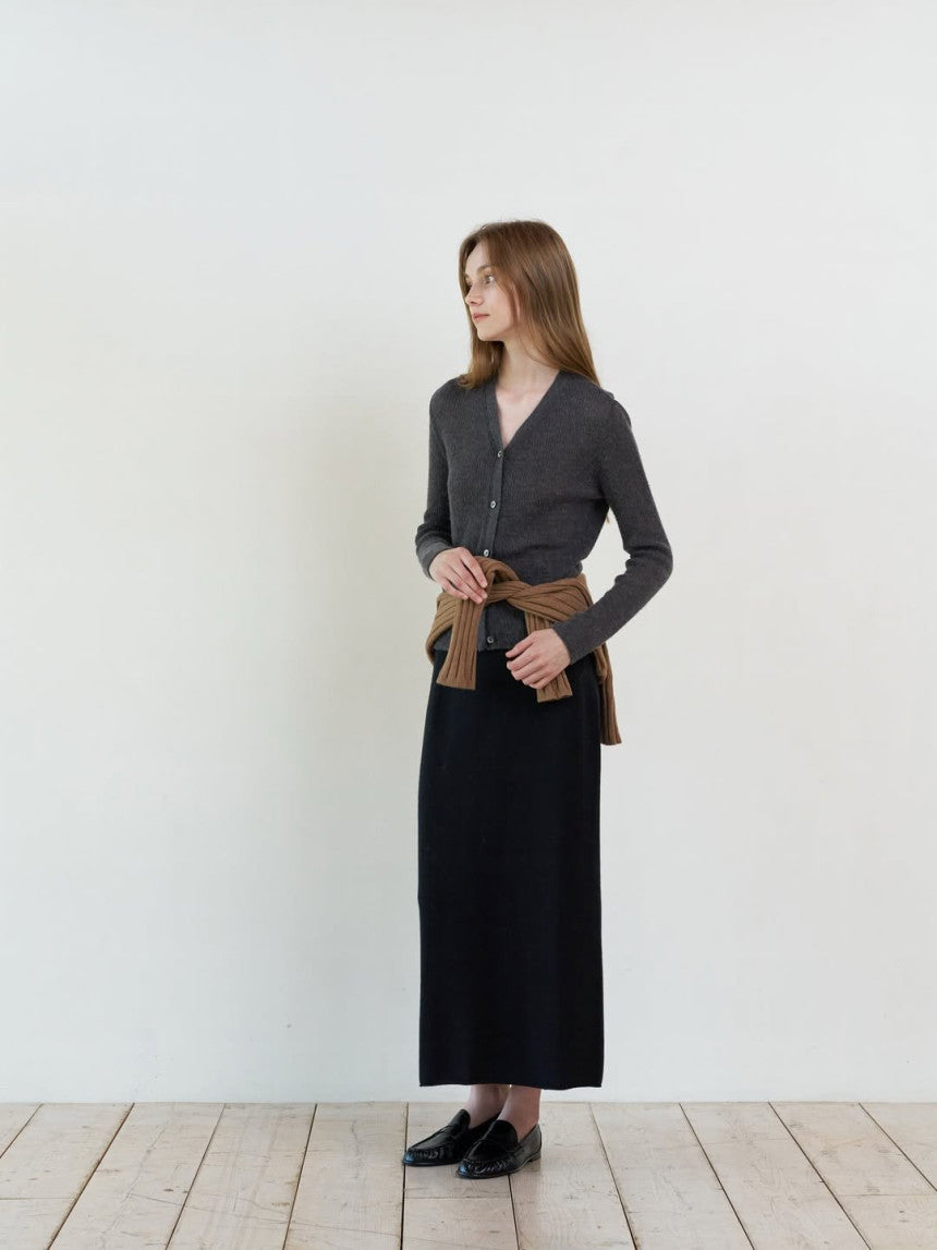 Amel wholegament cashmere knit skirt-3col