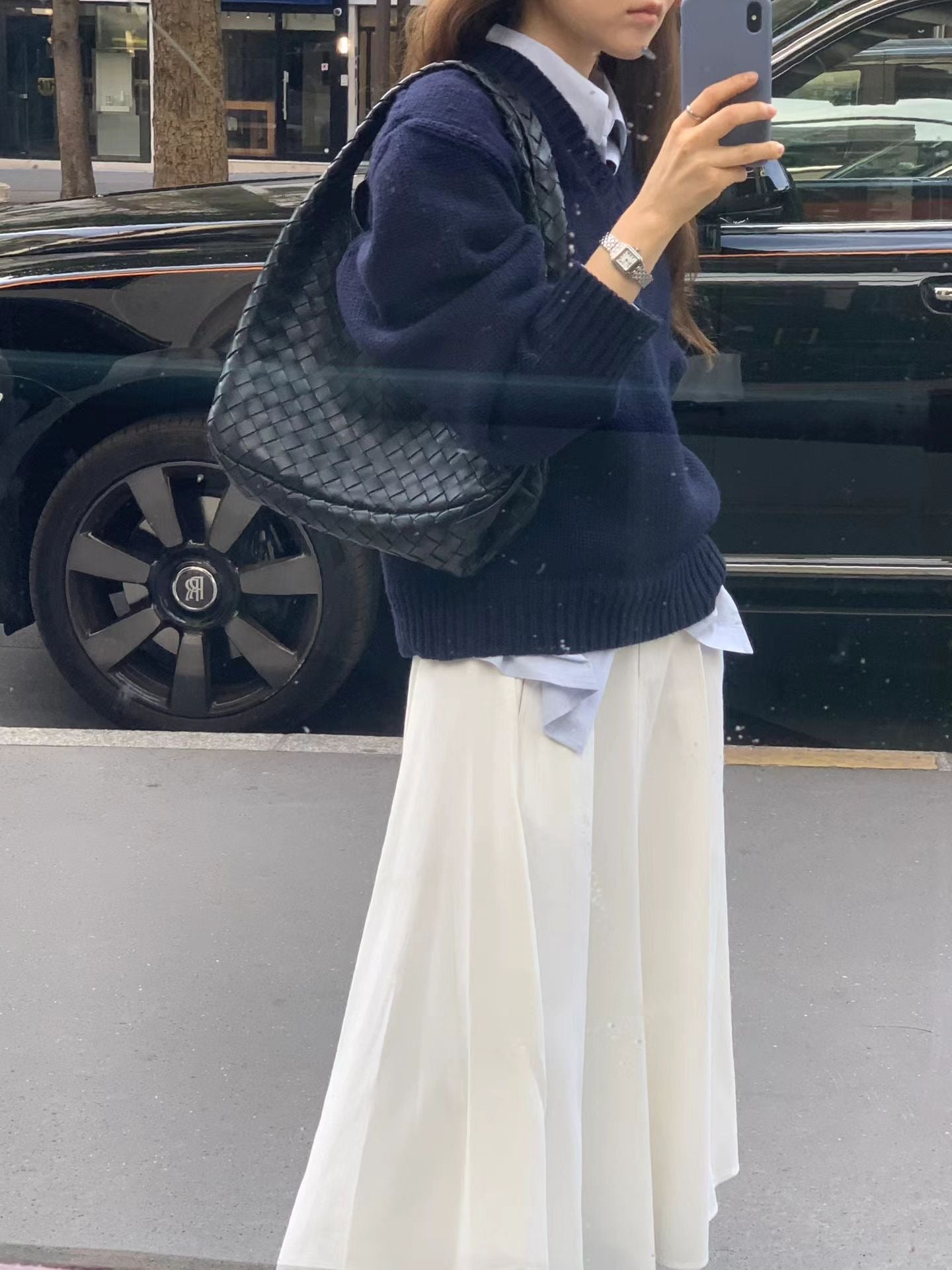 Ounce ron v neck knit-2col