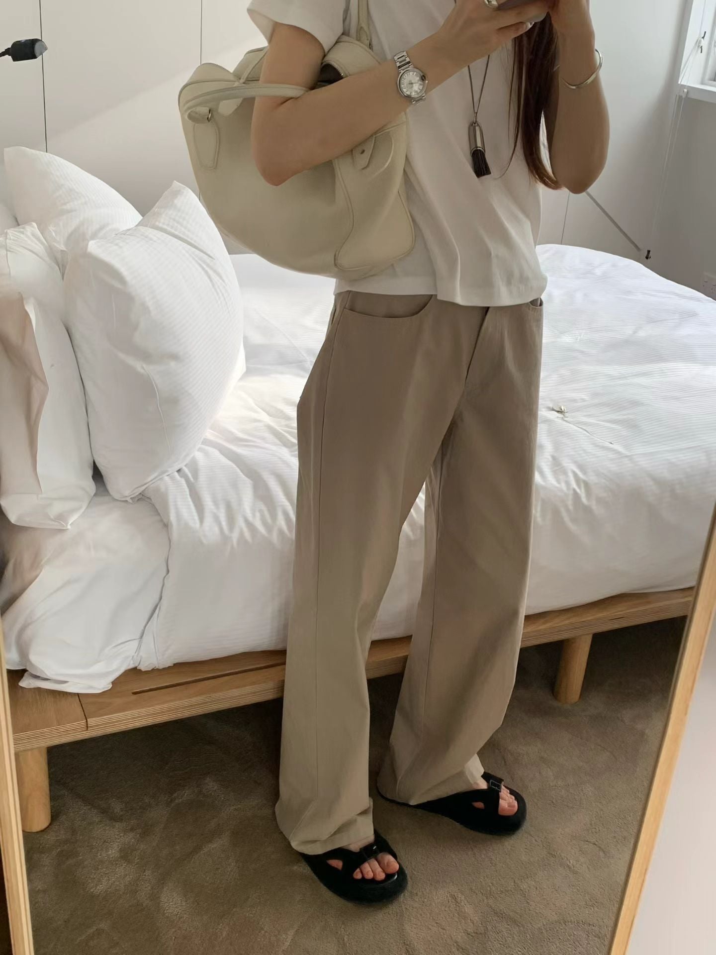 Ounce core washing pants-2col