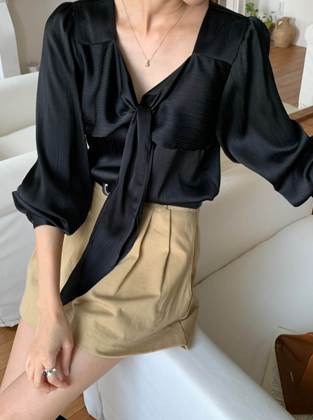 black即納 siri blouse-3col