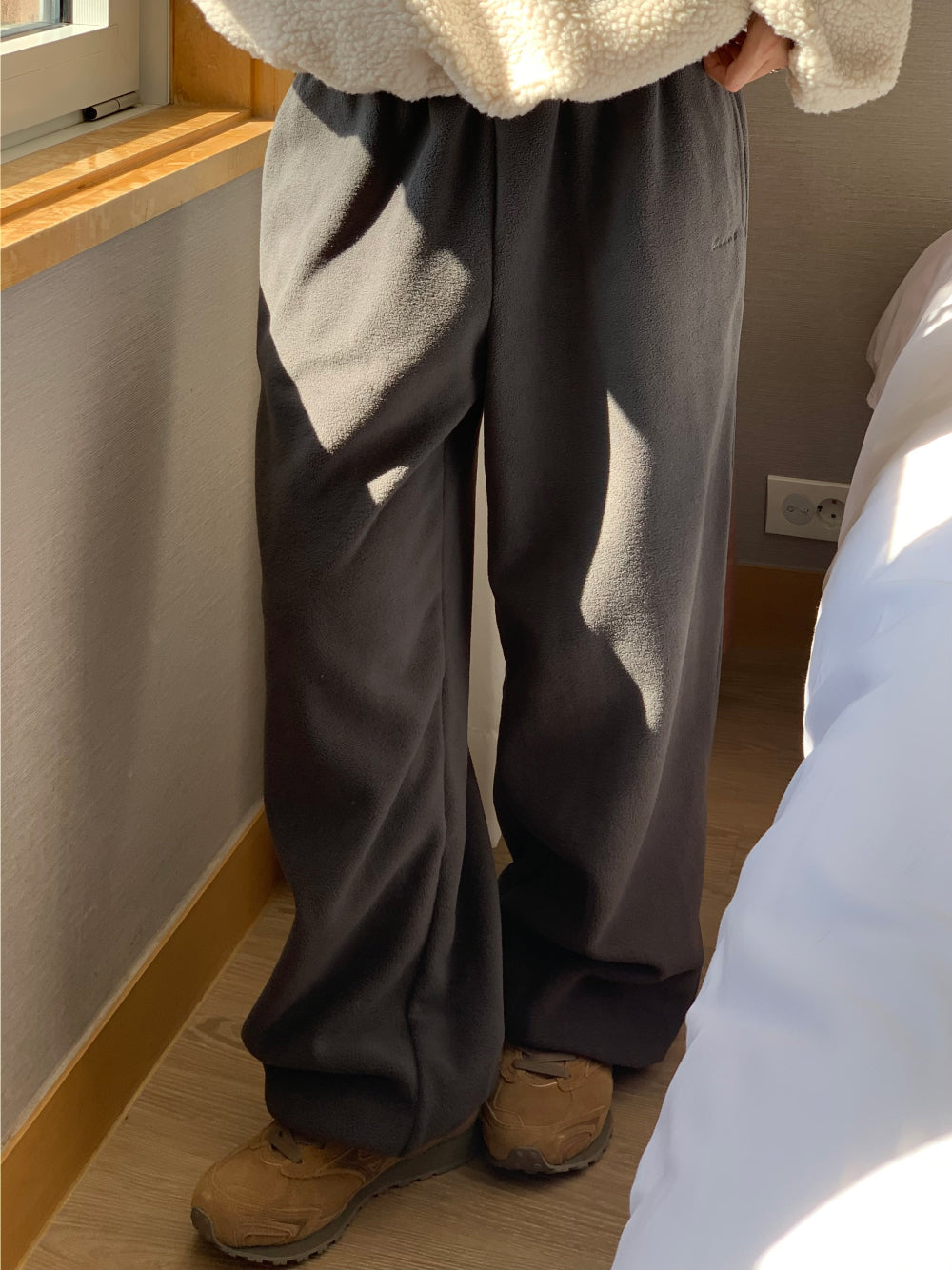 mix fleece pants-4col