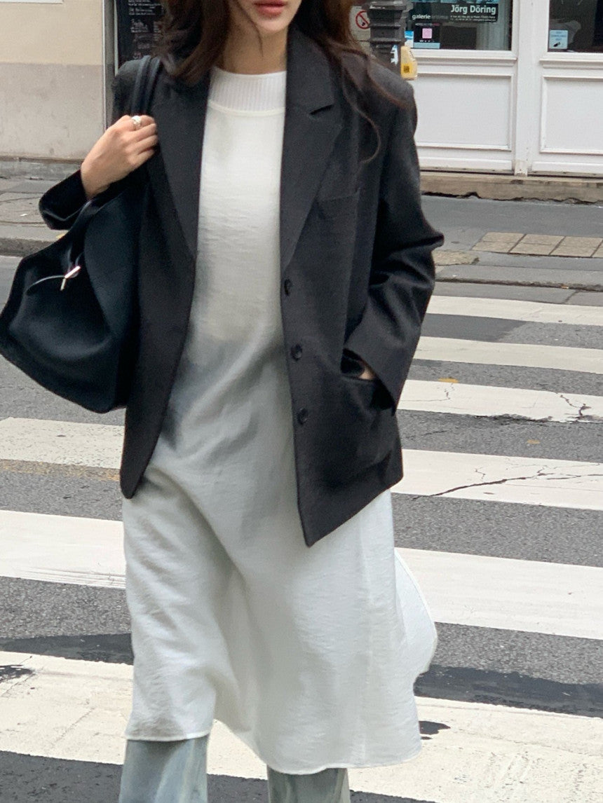 British basic blazer jacket-3col