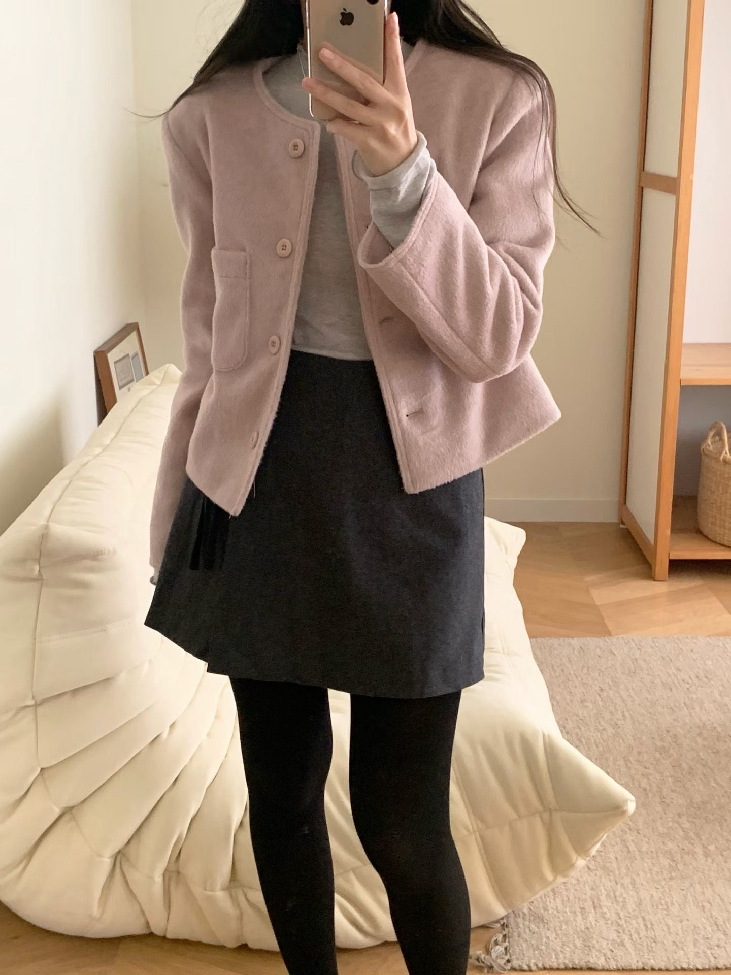 heart wool jacket-2col