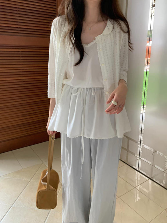 French wave cardigan-3col