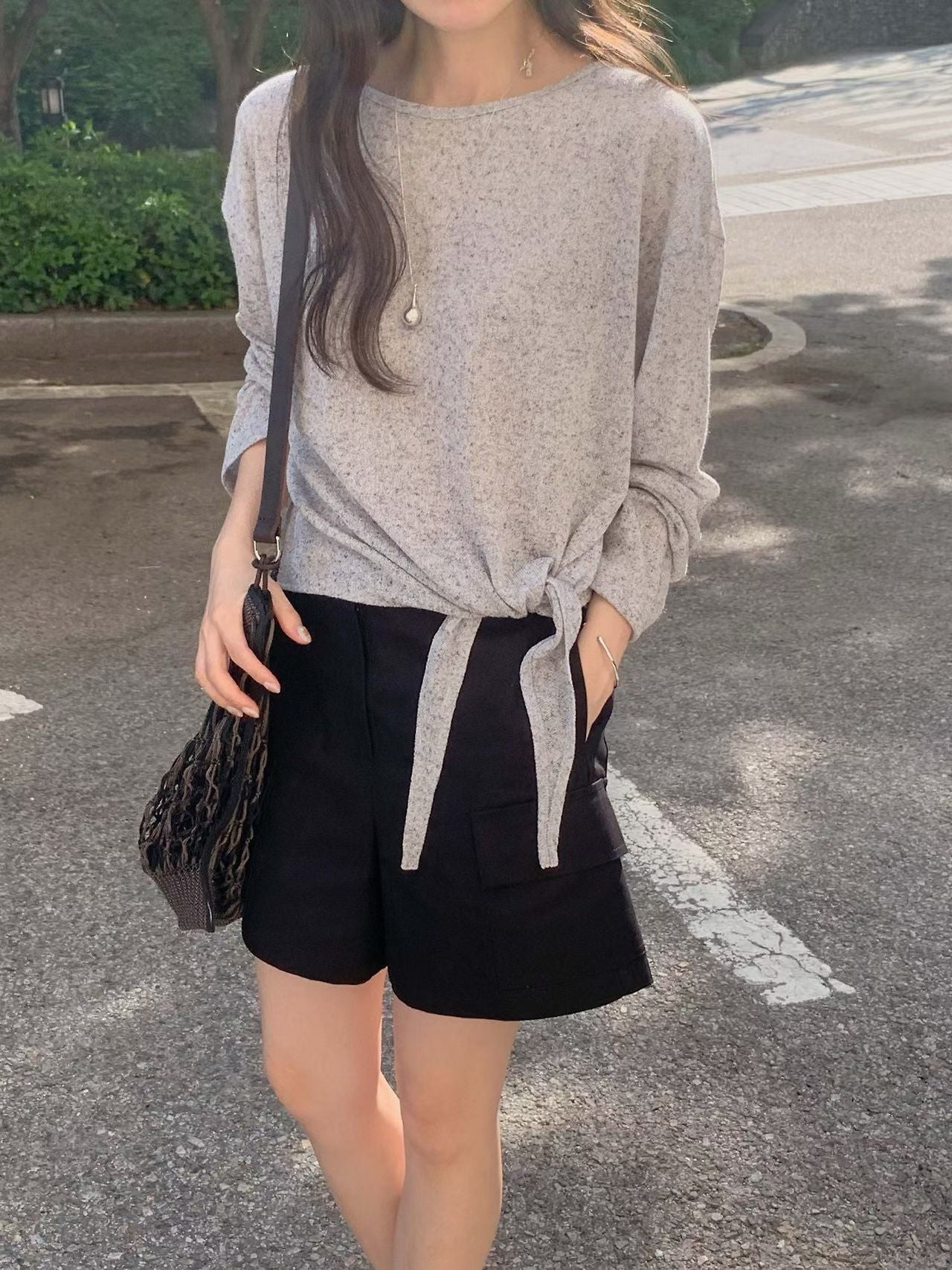 linen bow T-3col