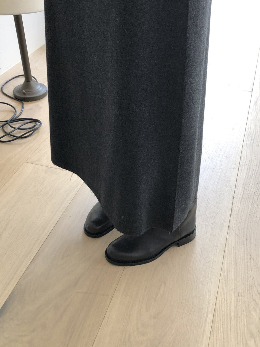 Mone wool flare skirt-2col