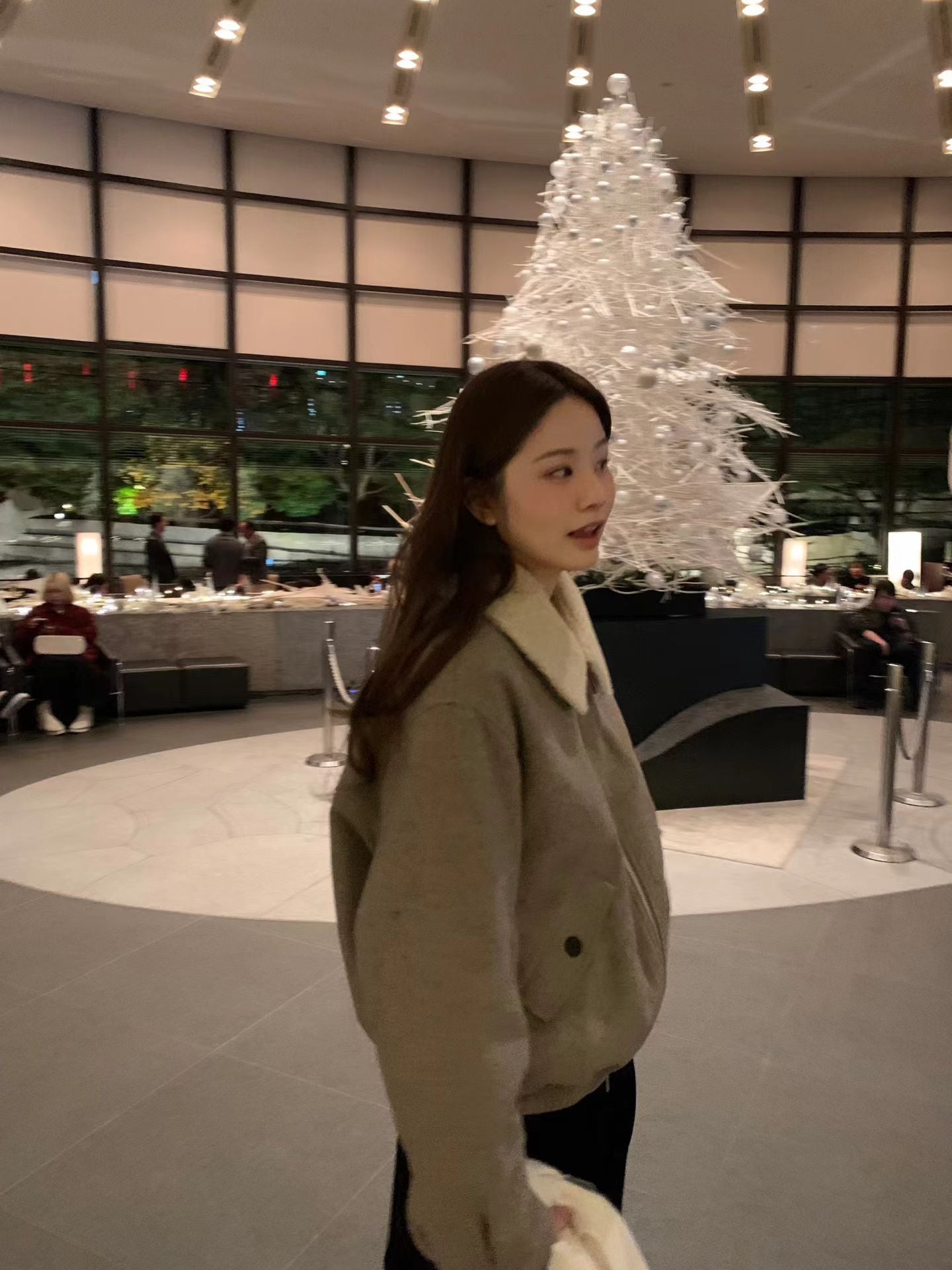 Ounce teddy wool fur Collar jacket-2col