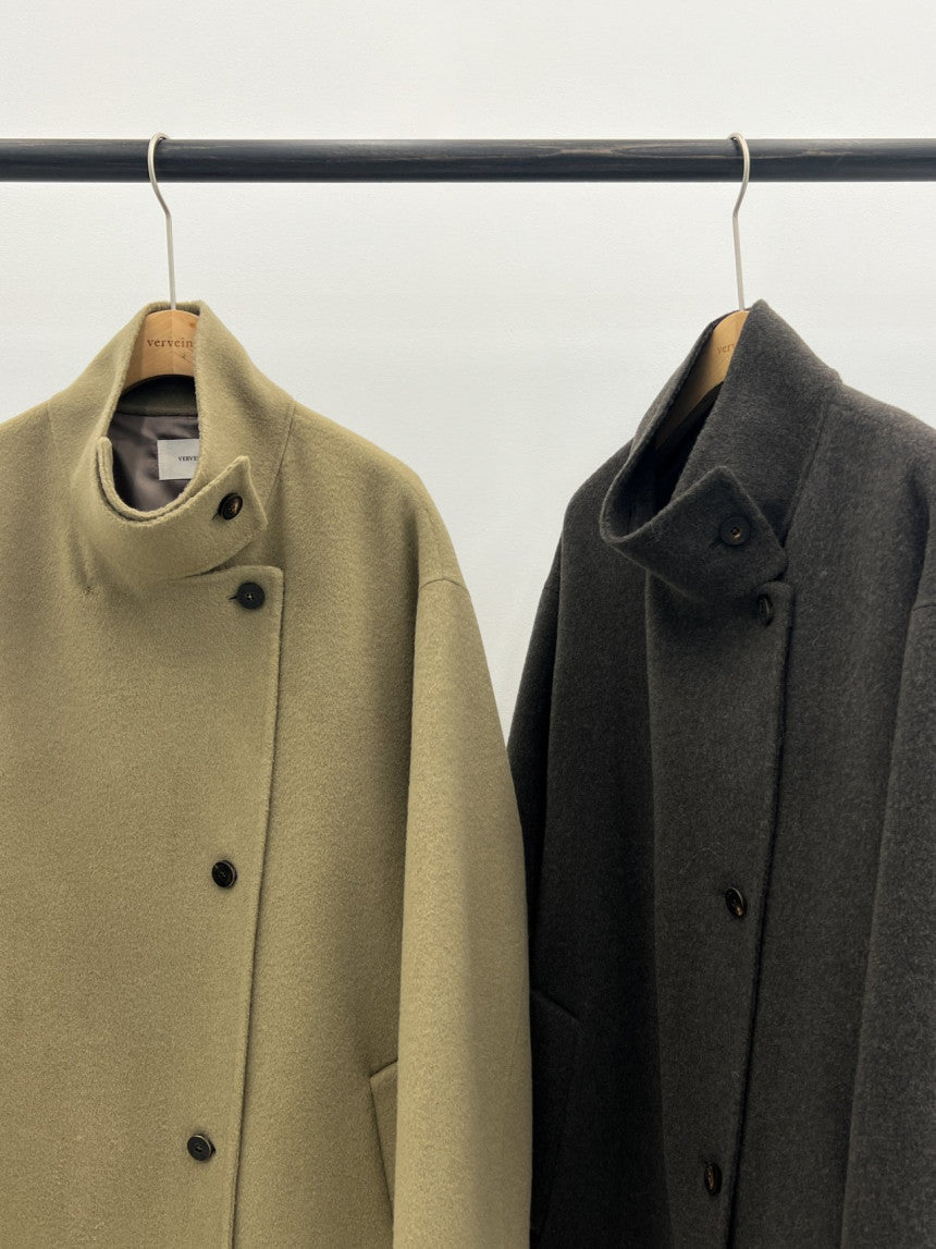Noel high neck handmade coat-2col