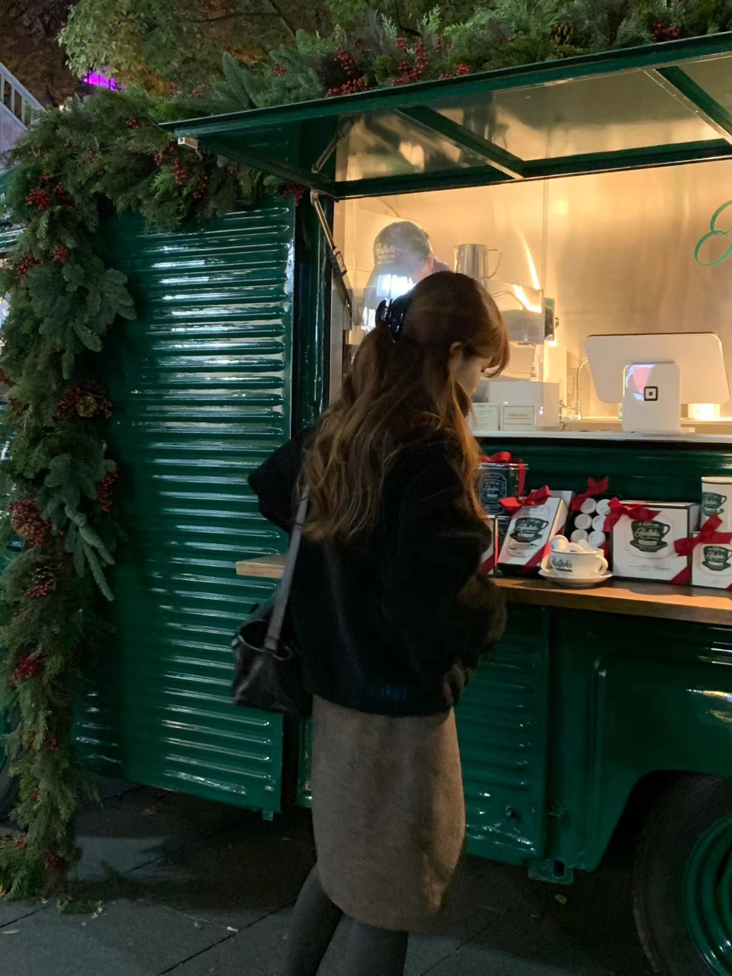 Ounce classic herringbone wool midi skirt-2col