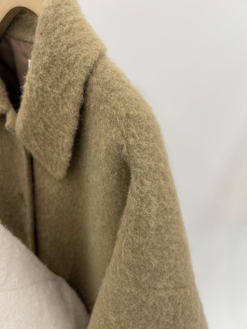 Lea alpaca handmade coat-2col