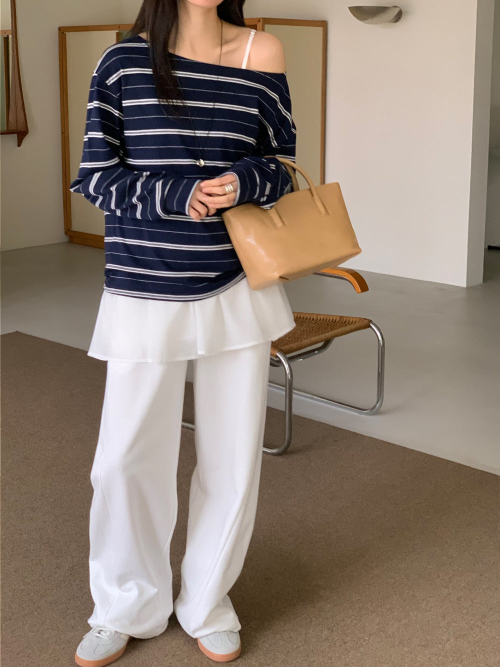Celine off shoulder T-4col