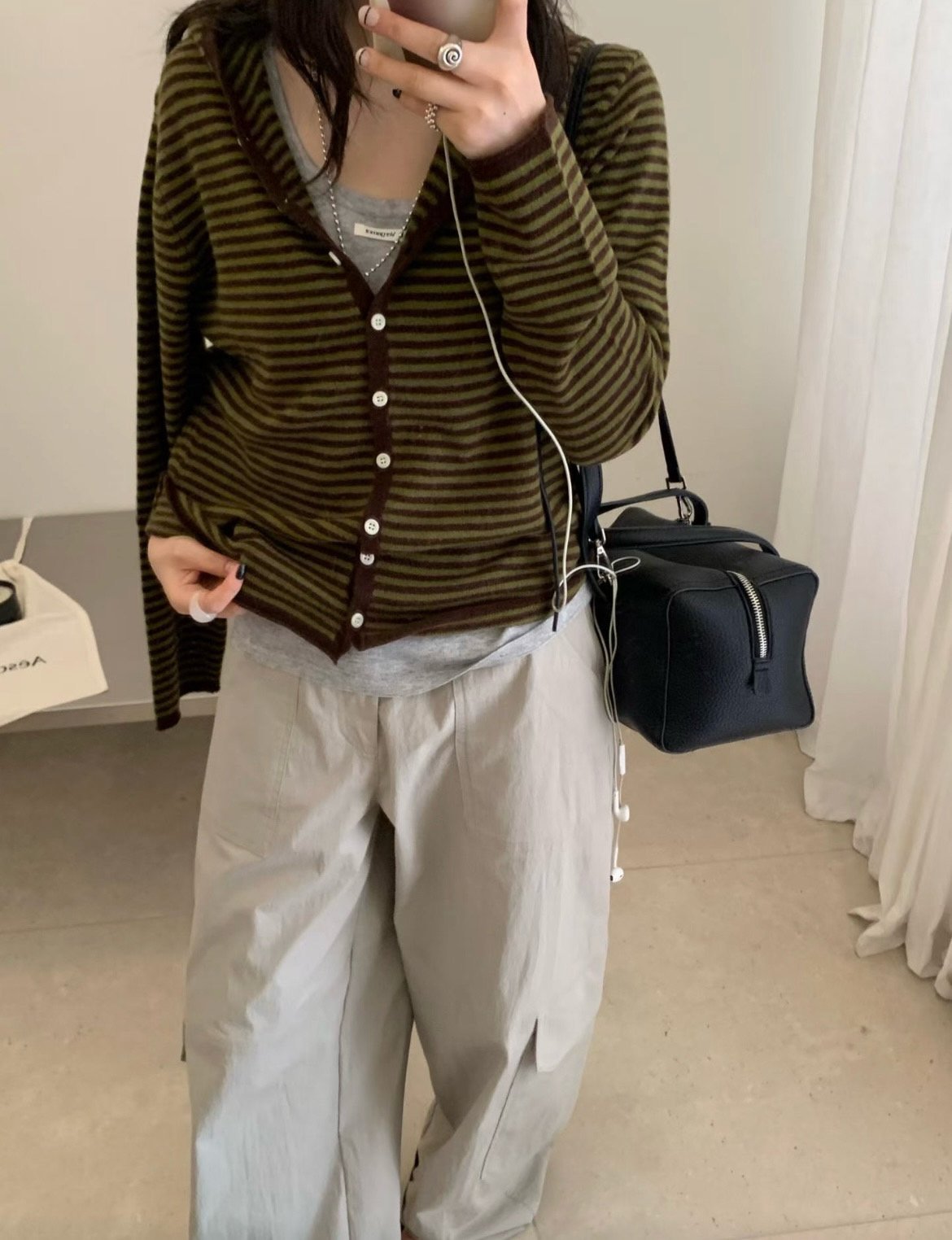 hooded cardigan-3col