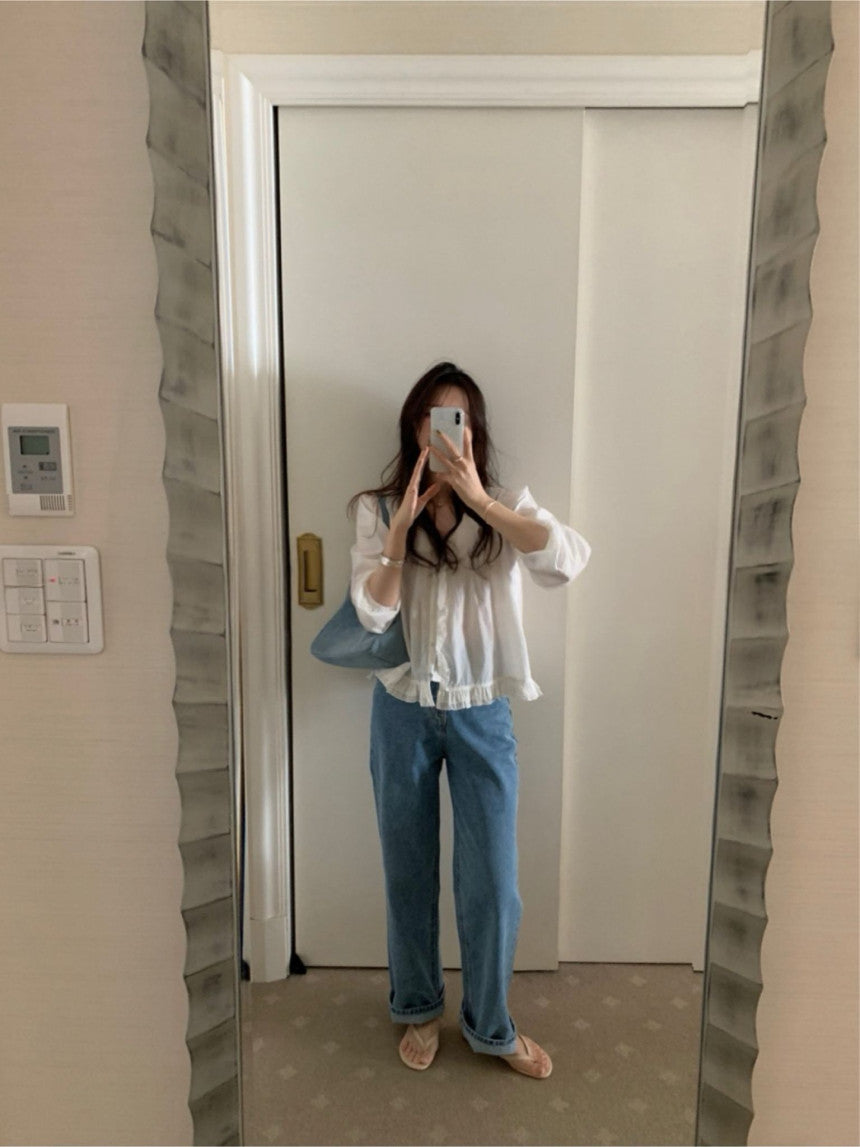 xxs,xs,s即納 Ocean straight denim/ショート丈あり