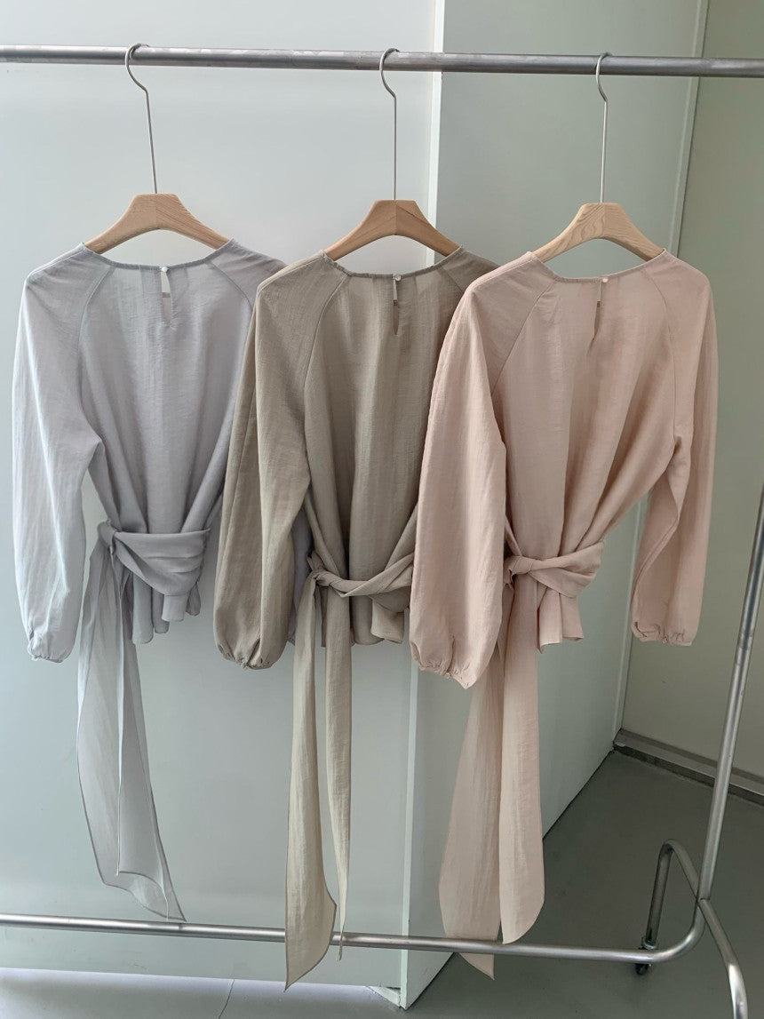 wish tie blouse-3col