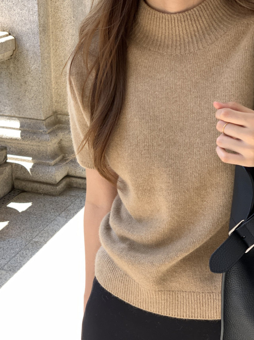 Verona fox half turtle neck knit-3col