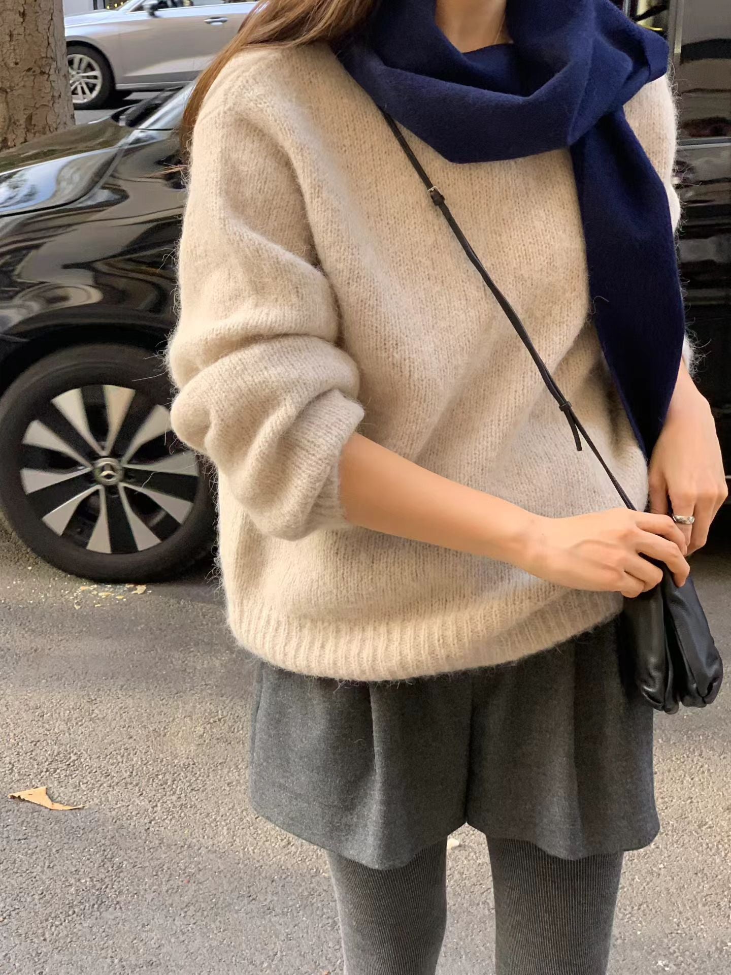 Ounce wool alpaca hair knit-3col