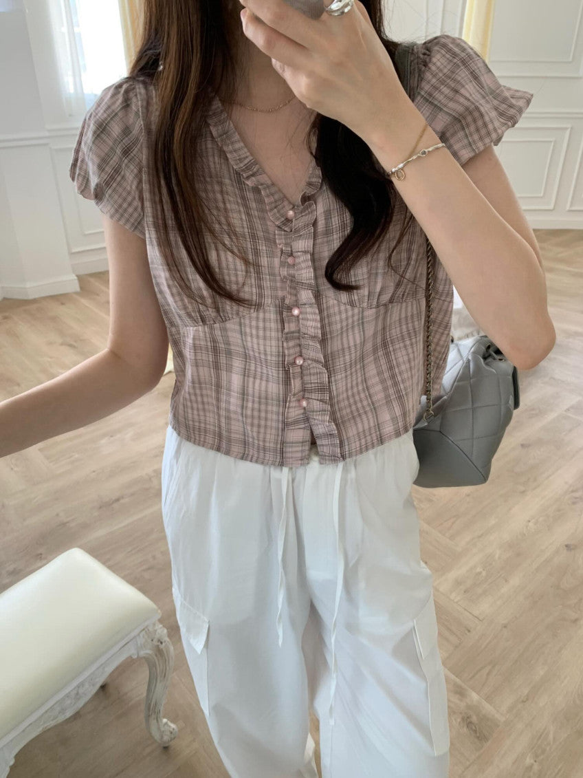 koti check blouse-2col