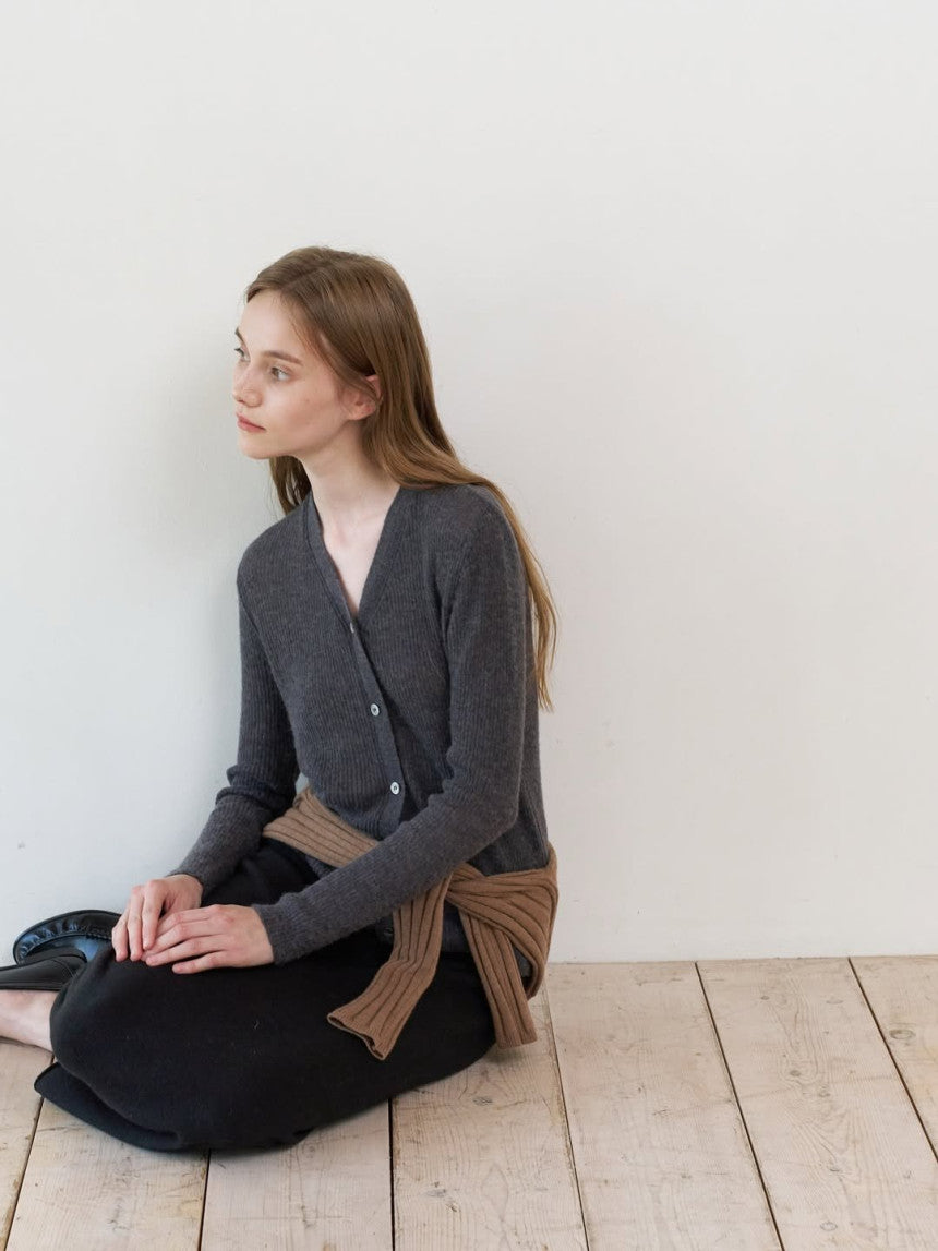 Amel wholegament cashmere knit skirt-3col