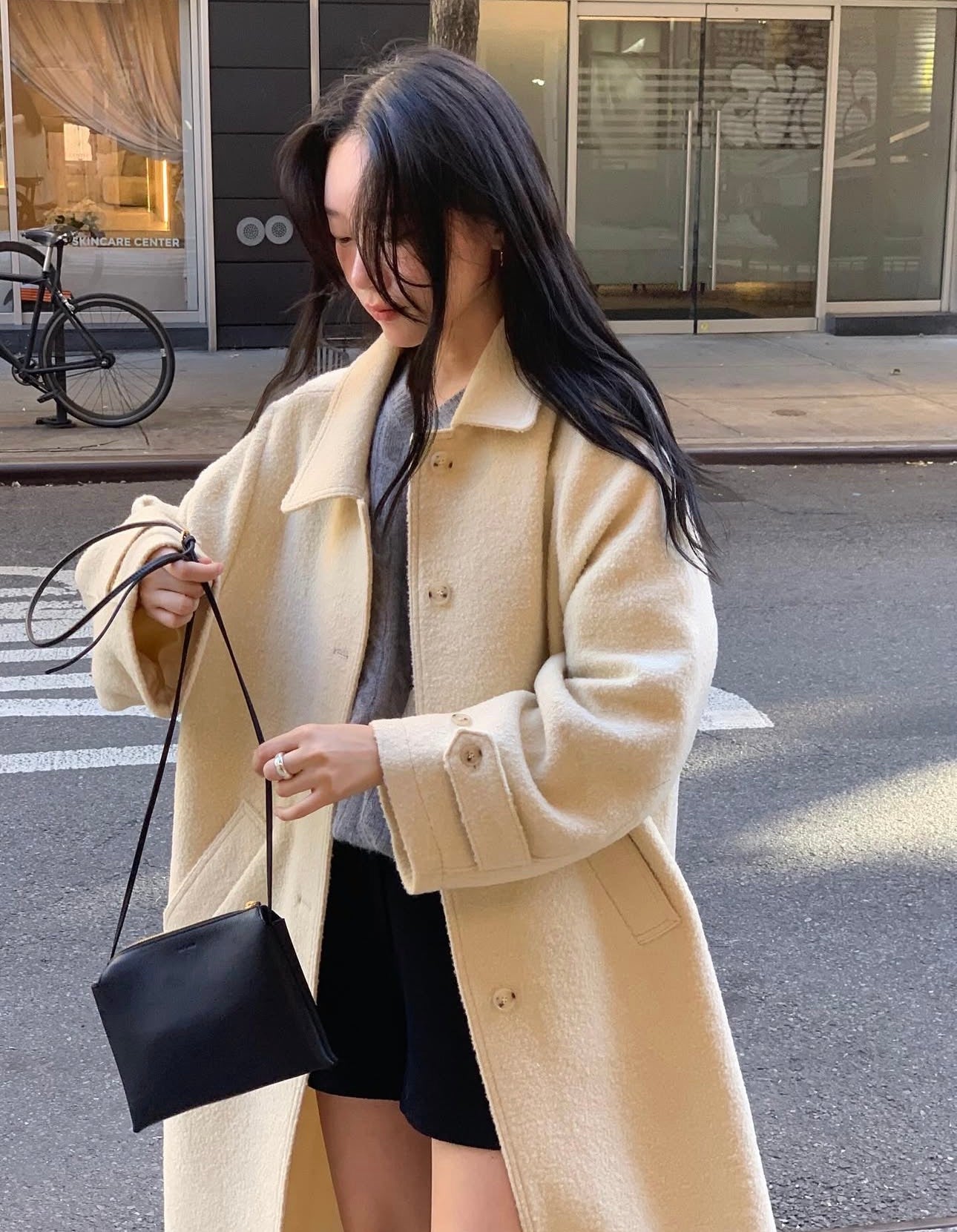 Fushily wool coat-2col