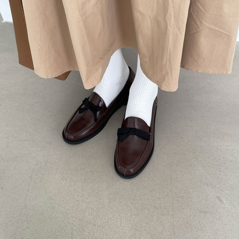 sol ribbon loafers-2col