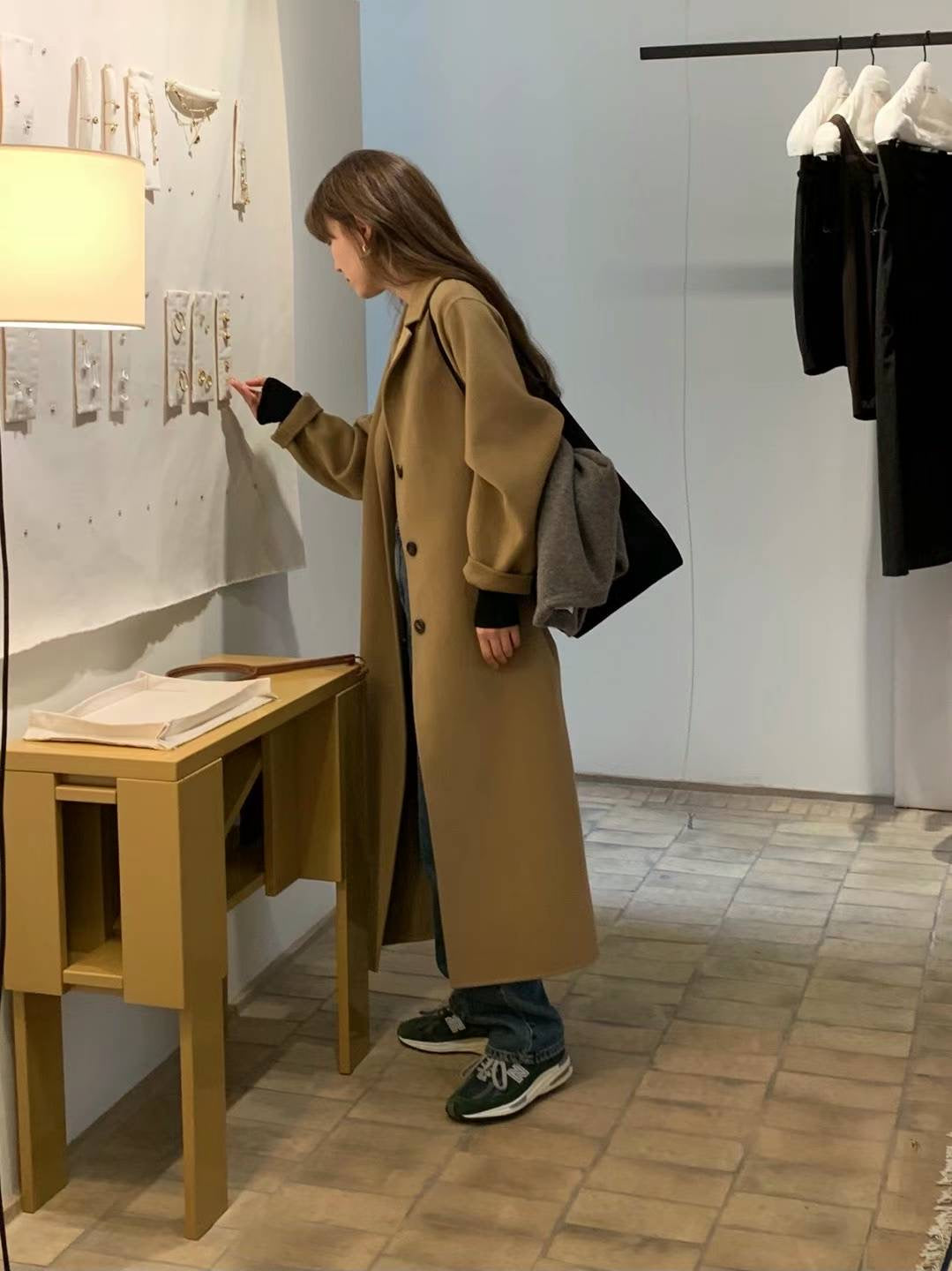 Camel sold out [即納]Ounce cash single maxi coat-2col