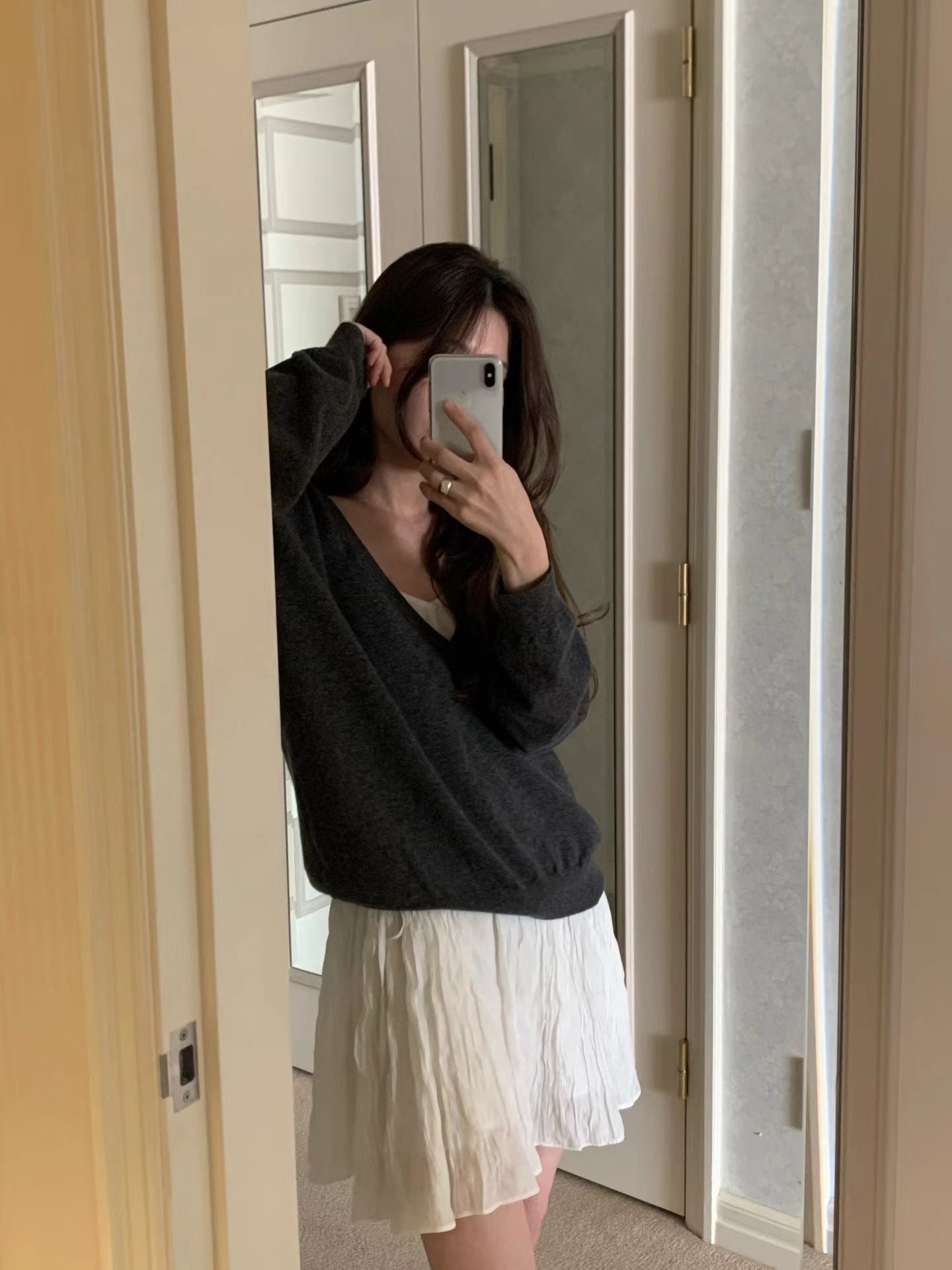 ivory即納 Ounce eilie string onepiece-2col