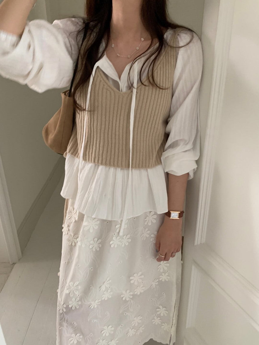 Ile flower banding skirt