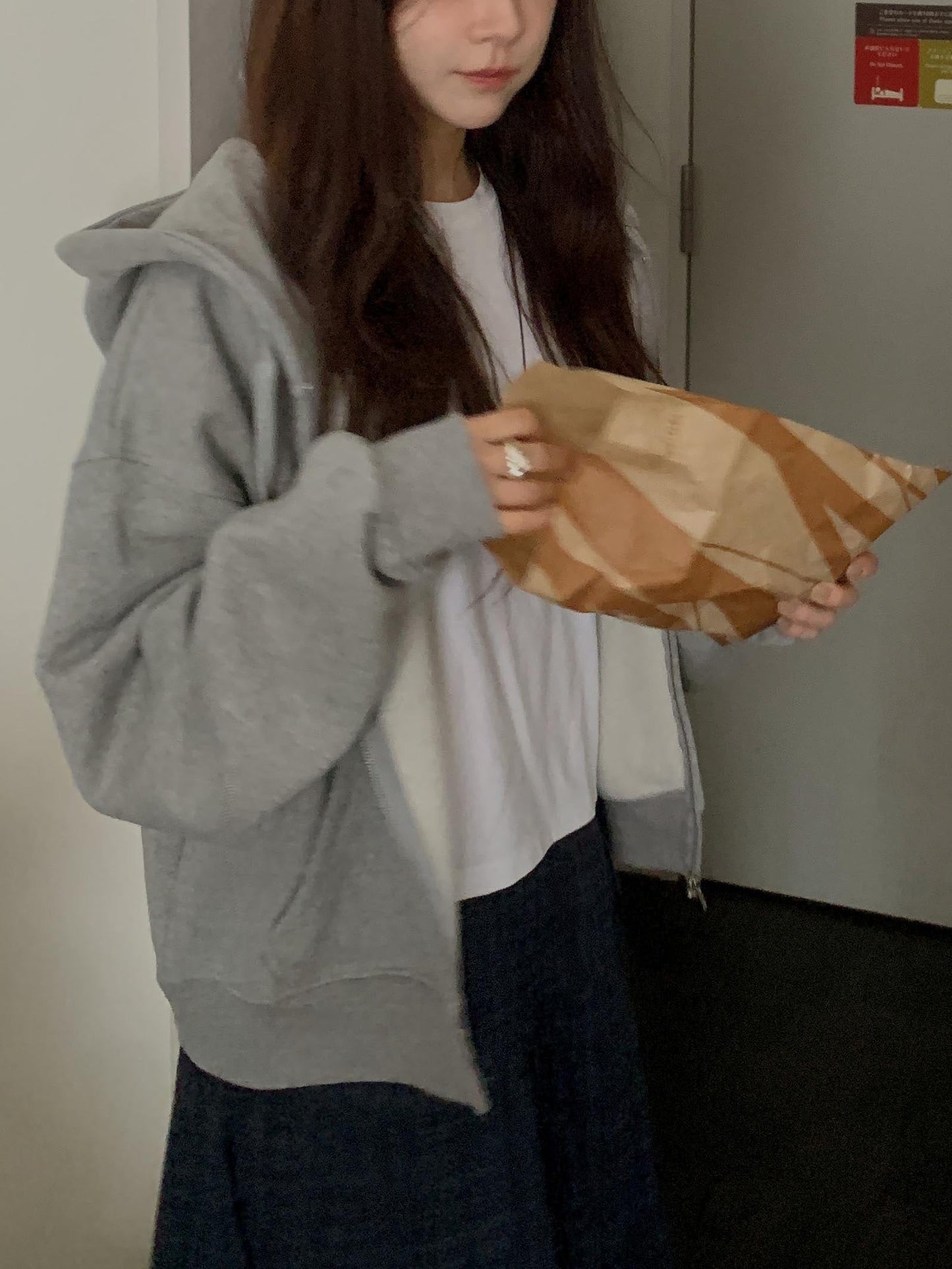 Essential gimo hood zip-up&pants&skirt-3col