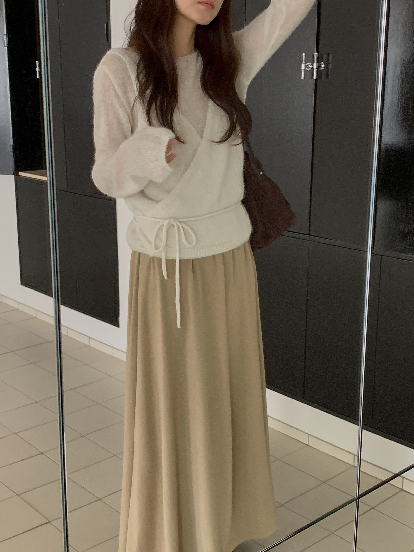 Angora wool skirt-2col