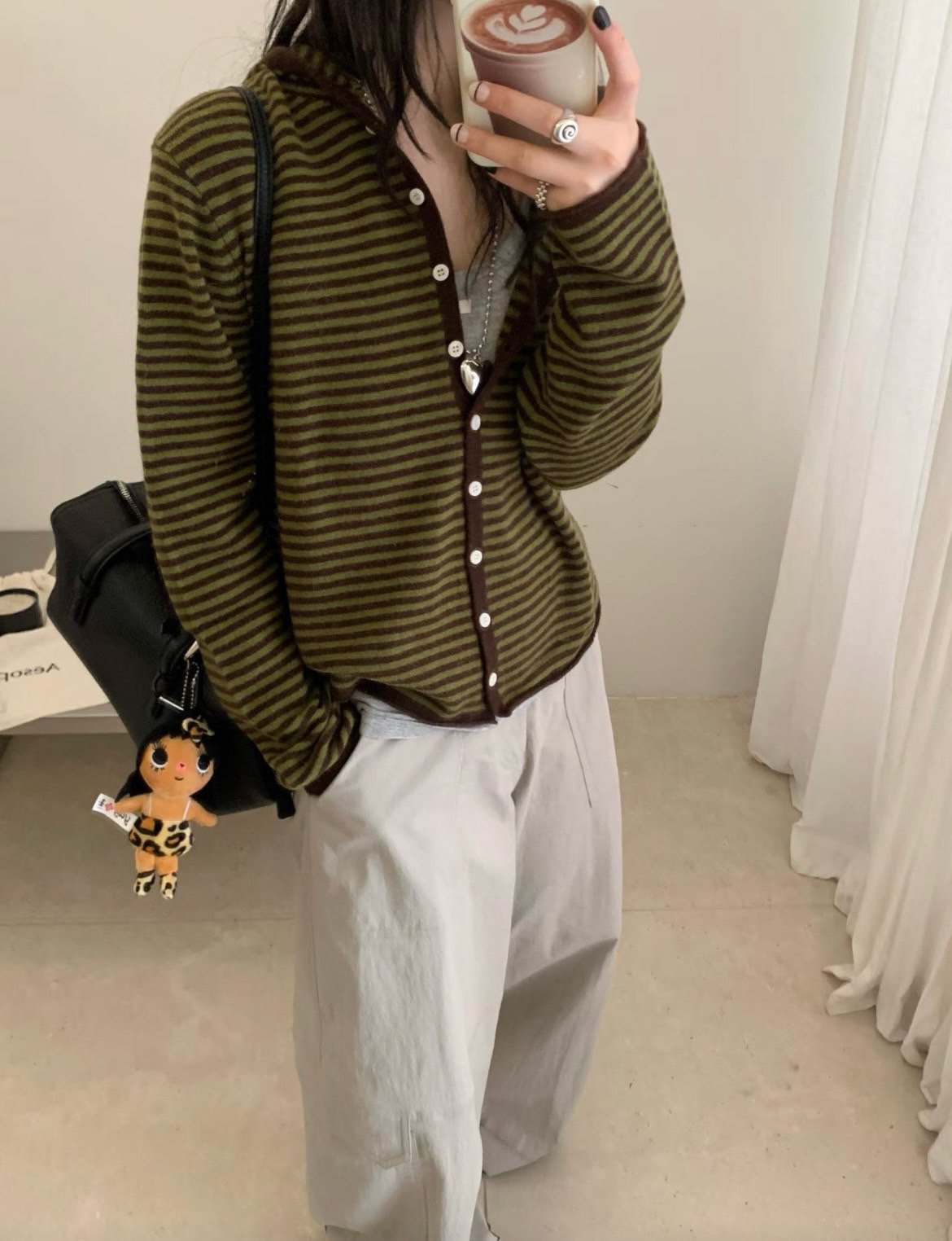 hooded cardigan-3col