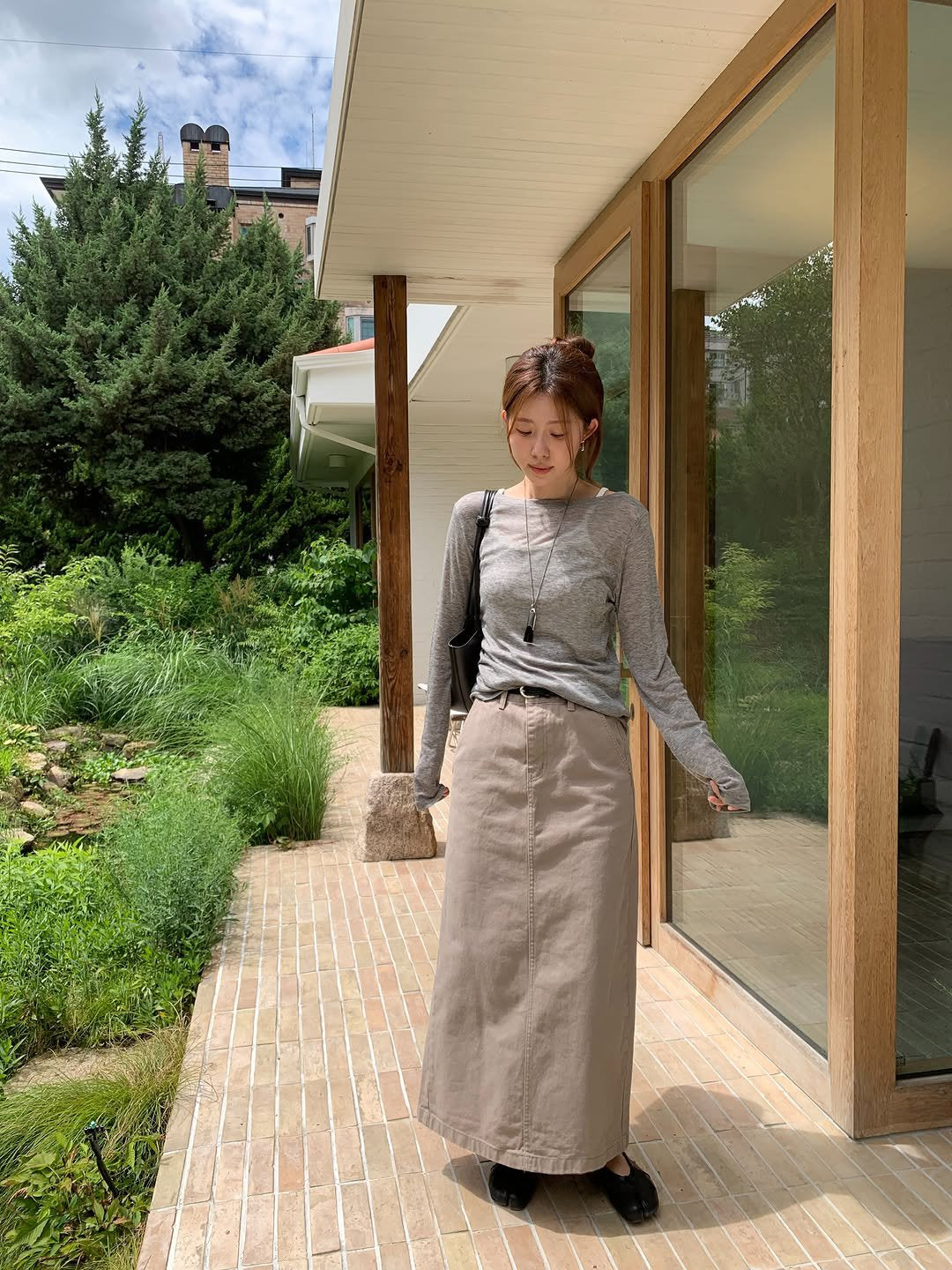 Marie vintage A-line skirt-2col