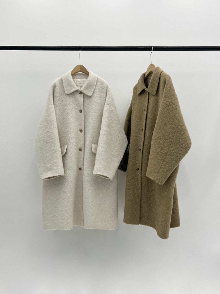 Lea alpaca handmade coat-2col