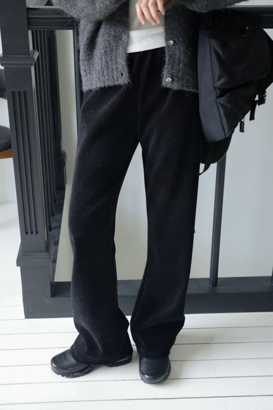 Belua corduroy banding waist pants-3col