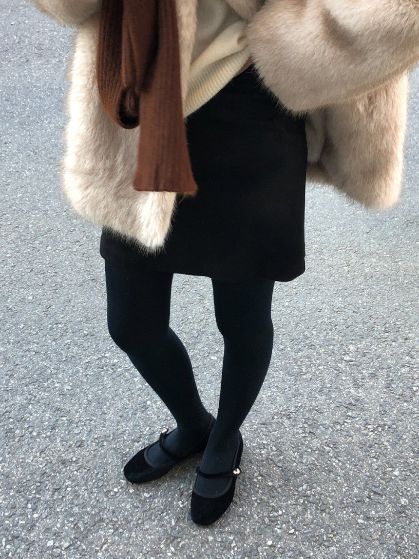 Eirin suede mini skirt-2col