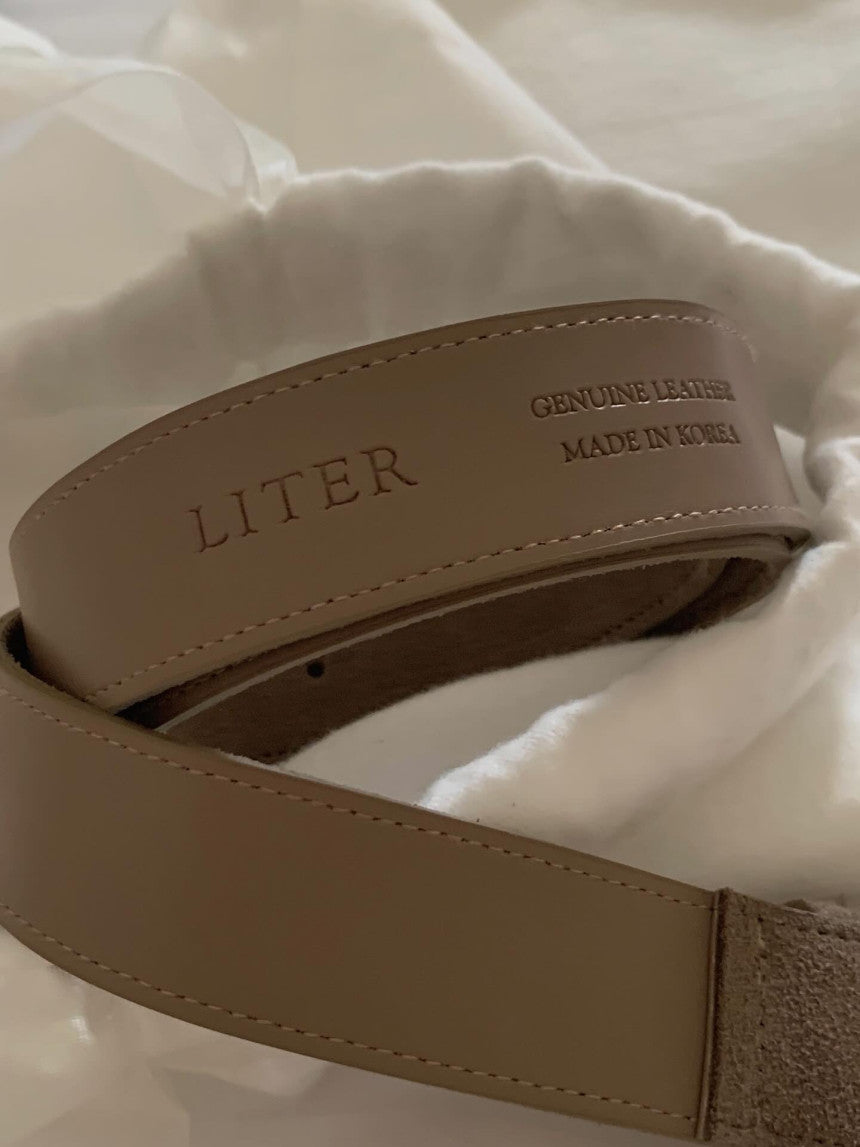 liter mog real leather suede belt