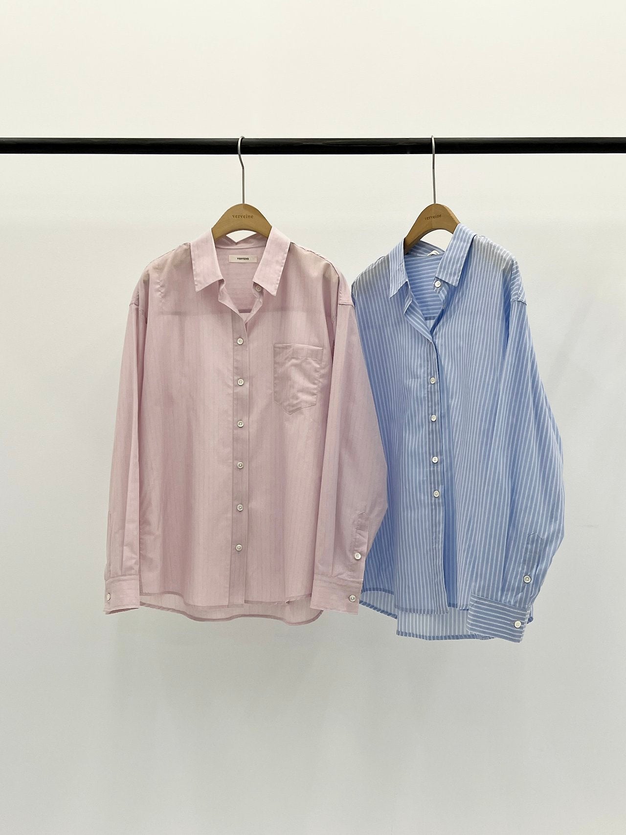 Rien light stripe shirt-2col