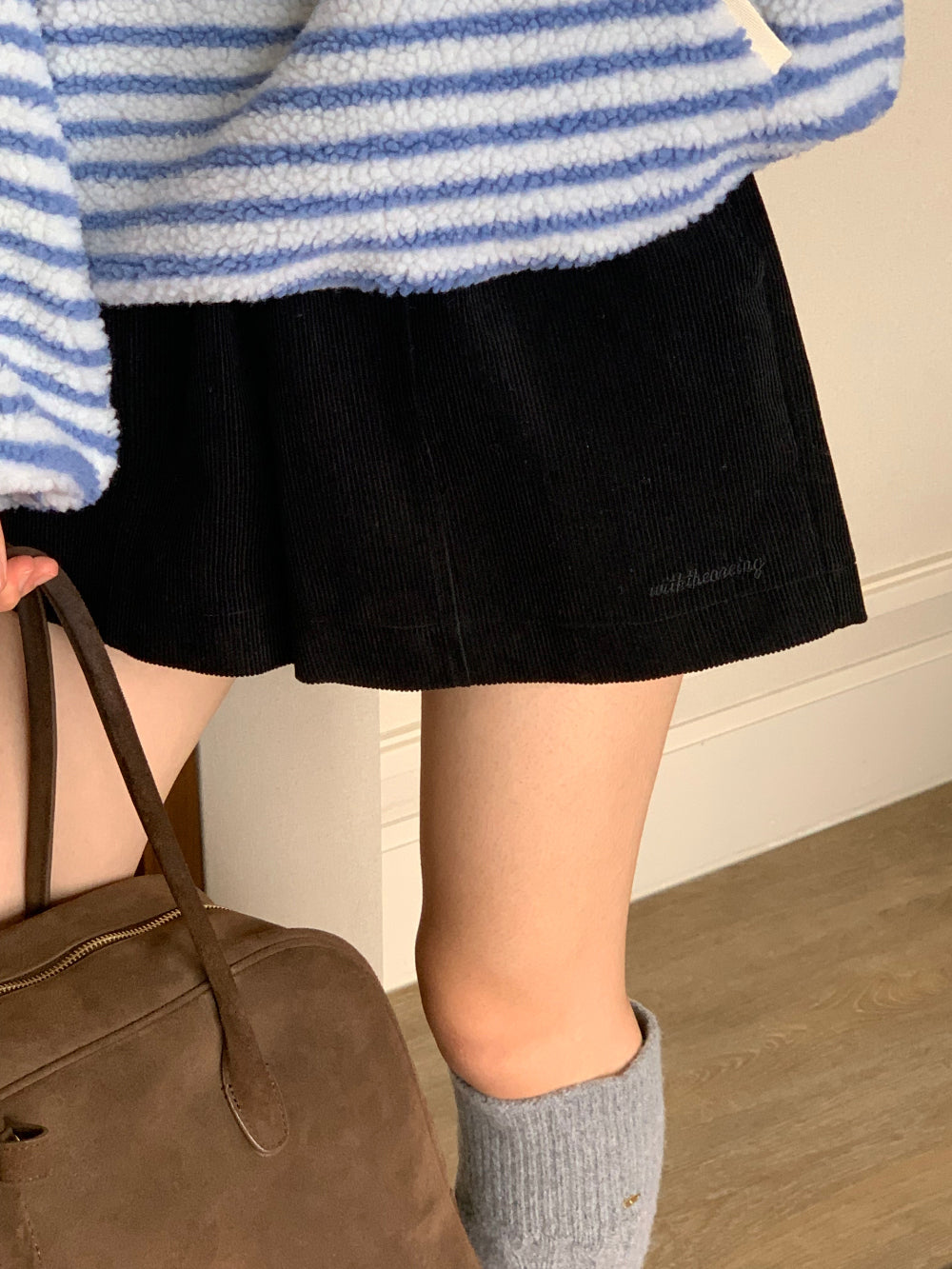 swan corduroy shorts-2col