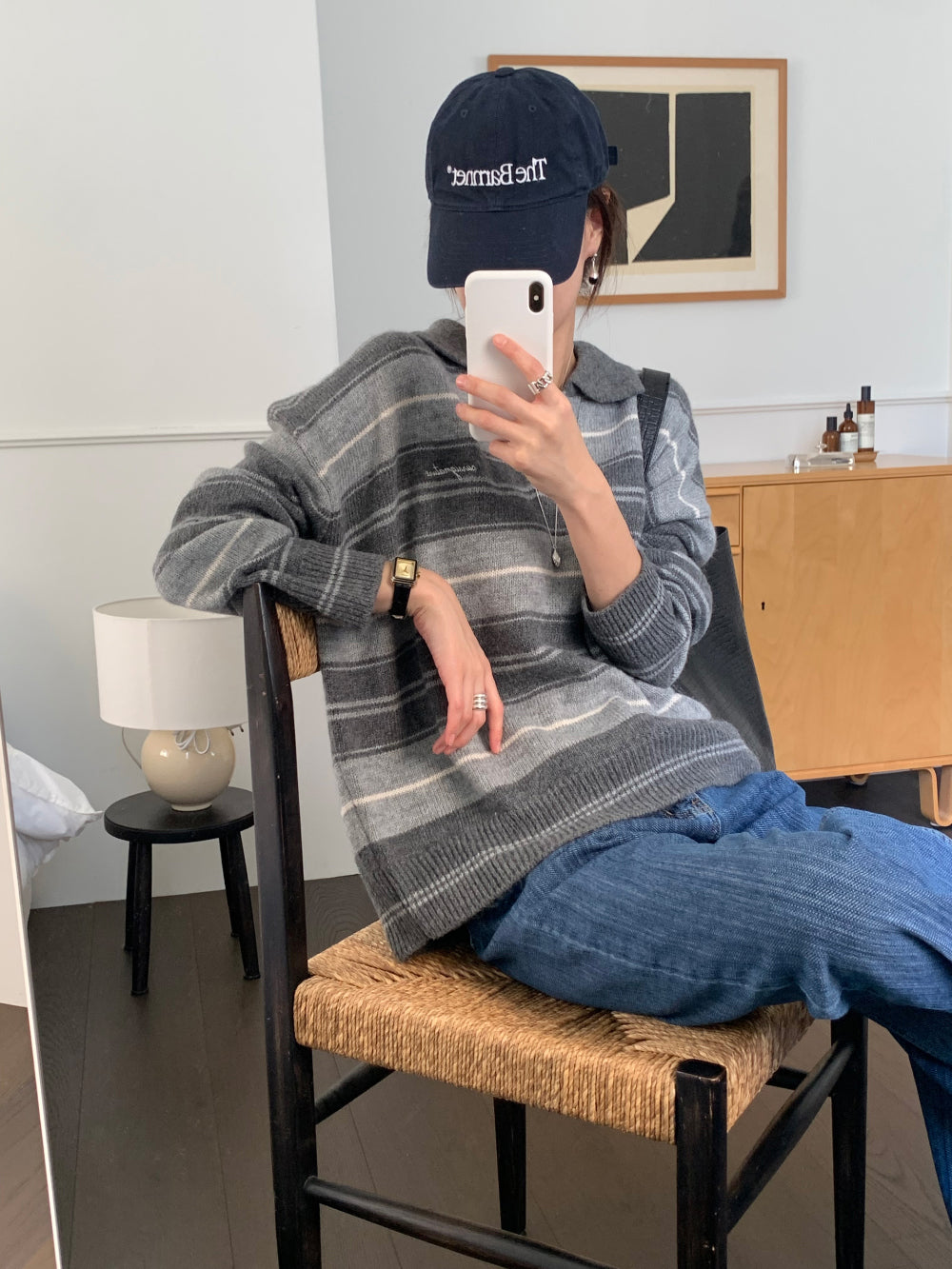 Swan s.t collar knit-2col