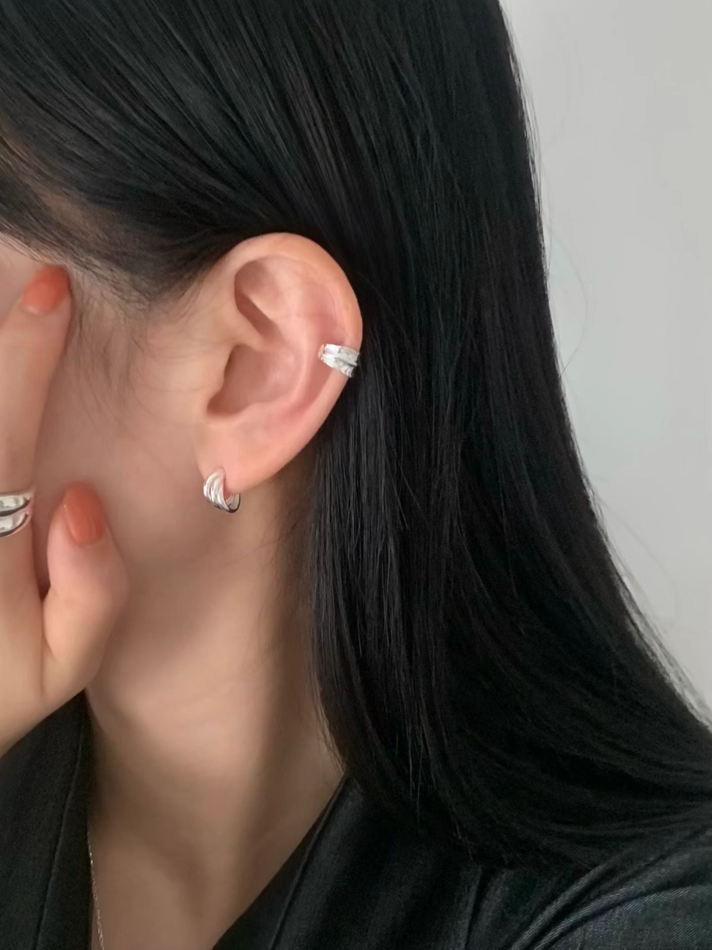 Three-ring earrings