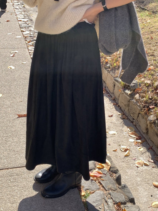 Rue suede flare skirt