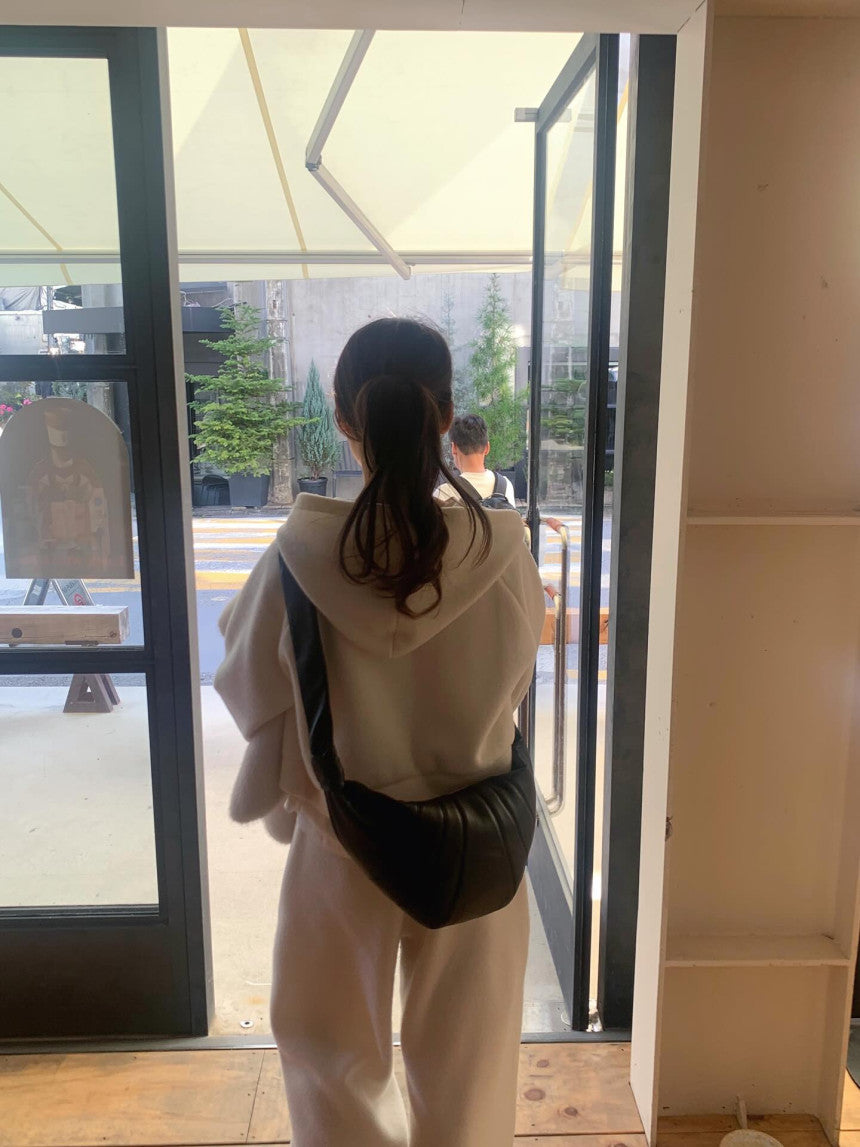 liter pony wool hood zip up-2col