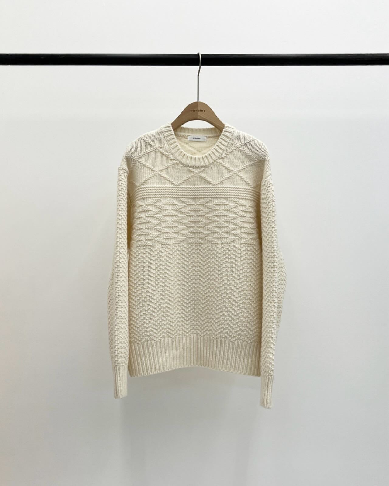 Brick wool cable knit-3col