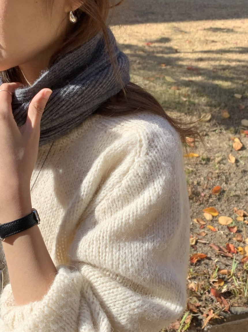 Verona raccoon knit bolero-3col