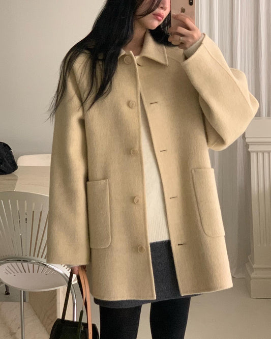 Joje cashmere hull coat-3col